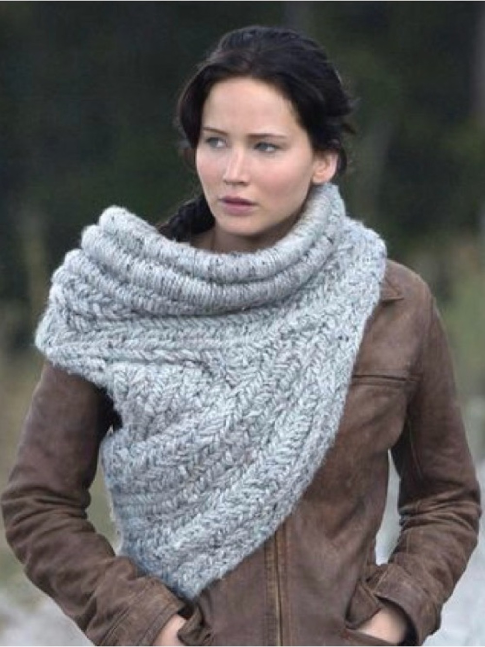 Katniss Everdeen handmade Asymmetrical Shawl Sweater